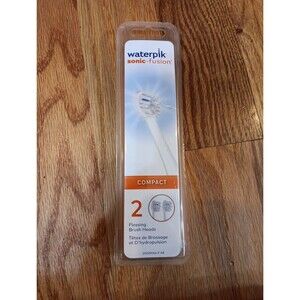 Waterpik Compact Replacement Brush Heads for Sonic Fusion Flossing Toothbrush SF